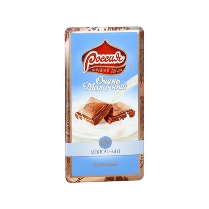  РОССИЯ Шоколад Молочный, 82 гр. (22) (12460404)