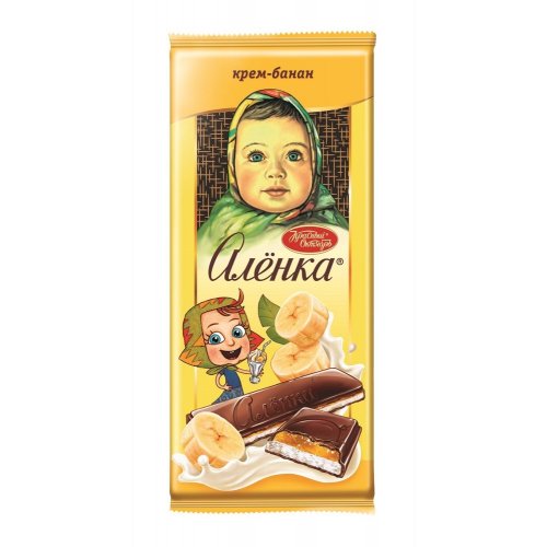 Шоколад Алёнка 87 гр. с начинкой Крем-Банан (10)/420