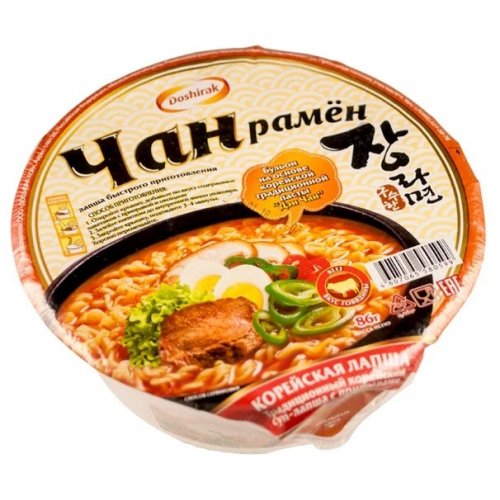 ЧАН РАМЕН суп-лапша со вкусом говядины 86 гр., тарелка (24)/в пал.36