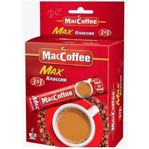 Кофе 3 в 1 MacCoffe Мах Классик 16 гр. х 20 пак., картон (10) NEW