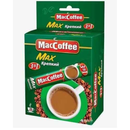 Кофе 3 в 1 MacCoffe Мах Крепкий 16 гр. х 20 пак., картон (10) NEW