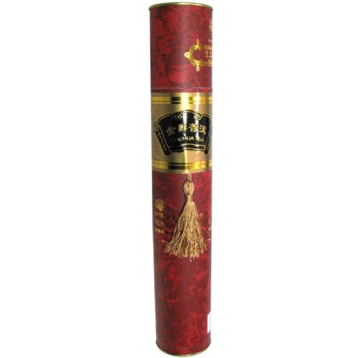 ЧЮ ХУА (814) Туба (красная) с кистью Золотые локоны 75 гр.(зел.пу-эрх скруч.в косички), картон(40)