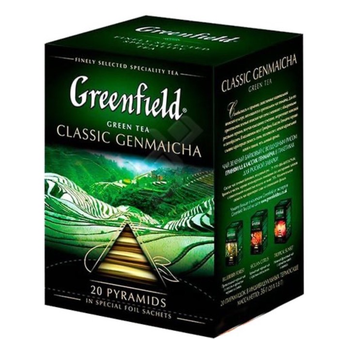 Пирамидки Classic Genmaicha 20 пак. х 1,8 гр. зеленый (8) (1155)