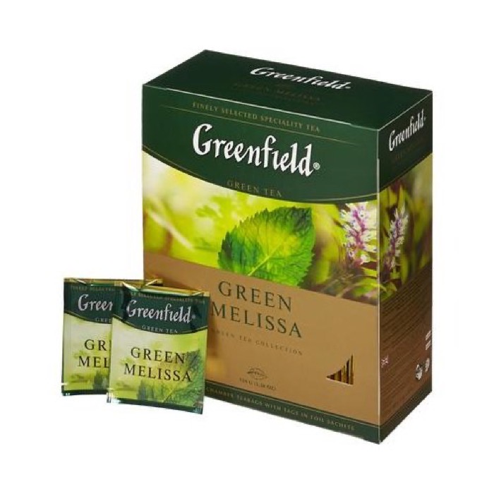 Green Melissa 100 пак. х 1,5 гр. зеленый с мелиссой (9) (0879-09)