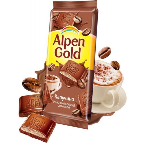 Шоколад Альпен Голд (молочный/Капучино),80 гр. (21)